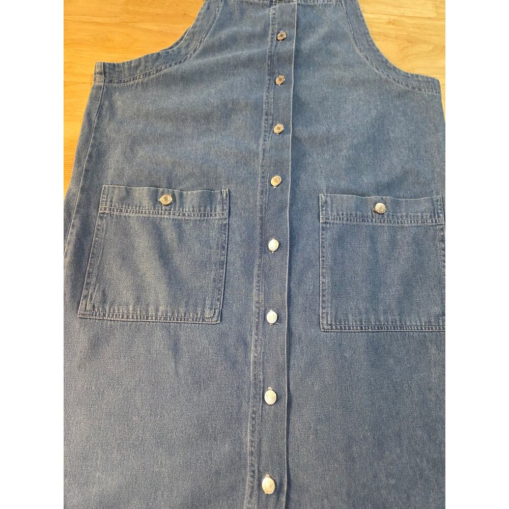 Gap Warehouse 100% cotton denim halter dress MIDI size 10 - Picture 3 of 8